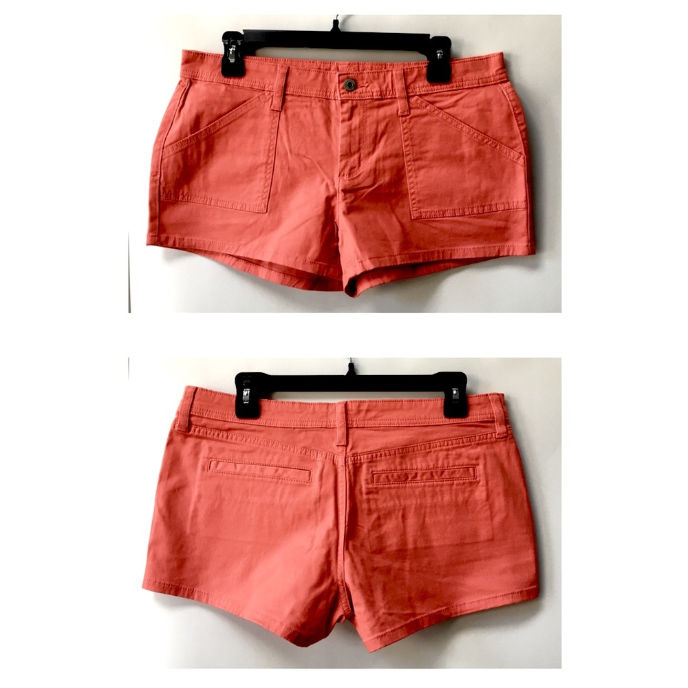 ARIZONA JEAN COMPANY- Women Jr's Shortie Shorts - DARK CORAL - Size 11 - NWOT